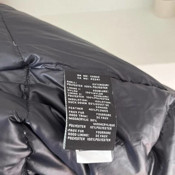 S13/NYC Black Faux Fur Trim Sherpa Hooded Anorak Jacket Size XL - Picture 8 of 9